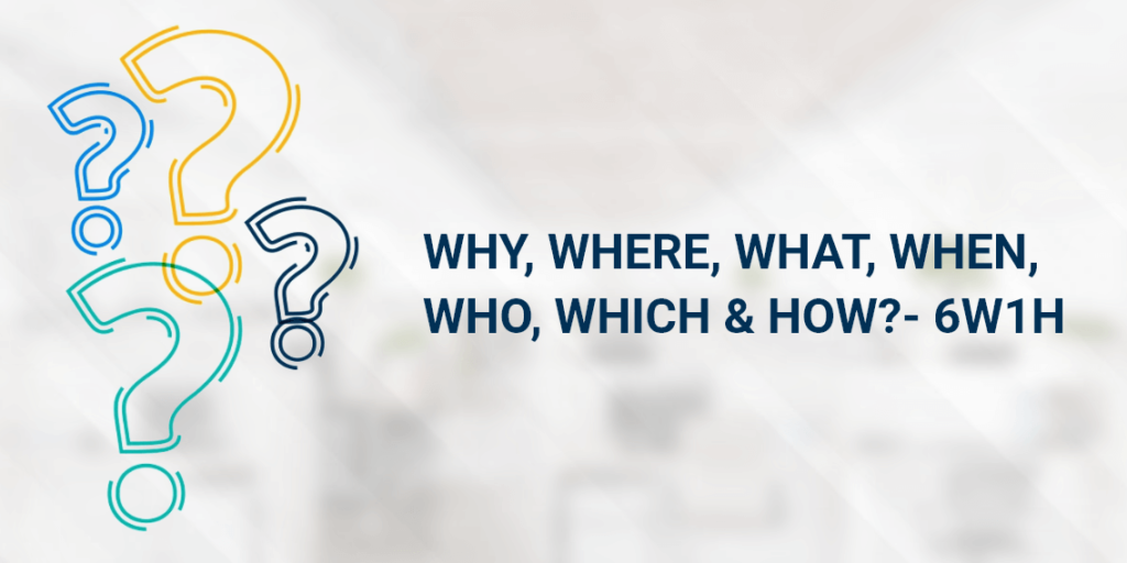 Why, Where, What, When, Who, Which & How? – 6W1H banner